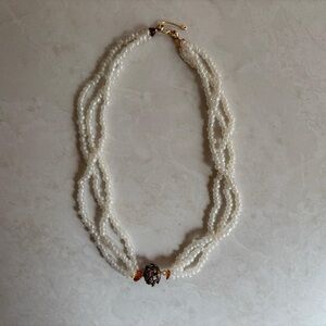 White Beaded Necklace